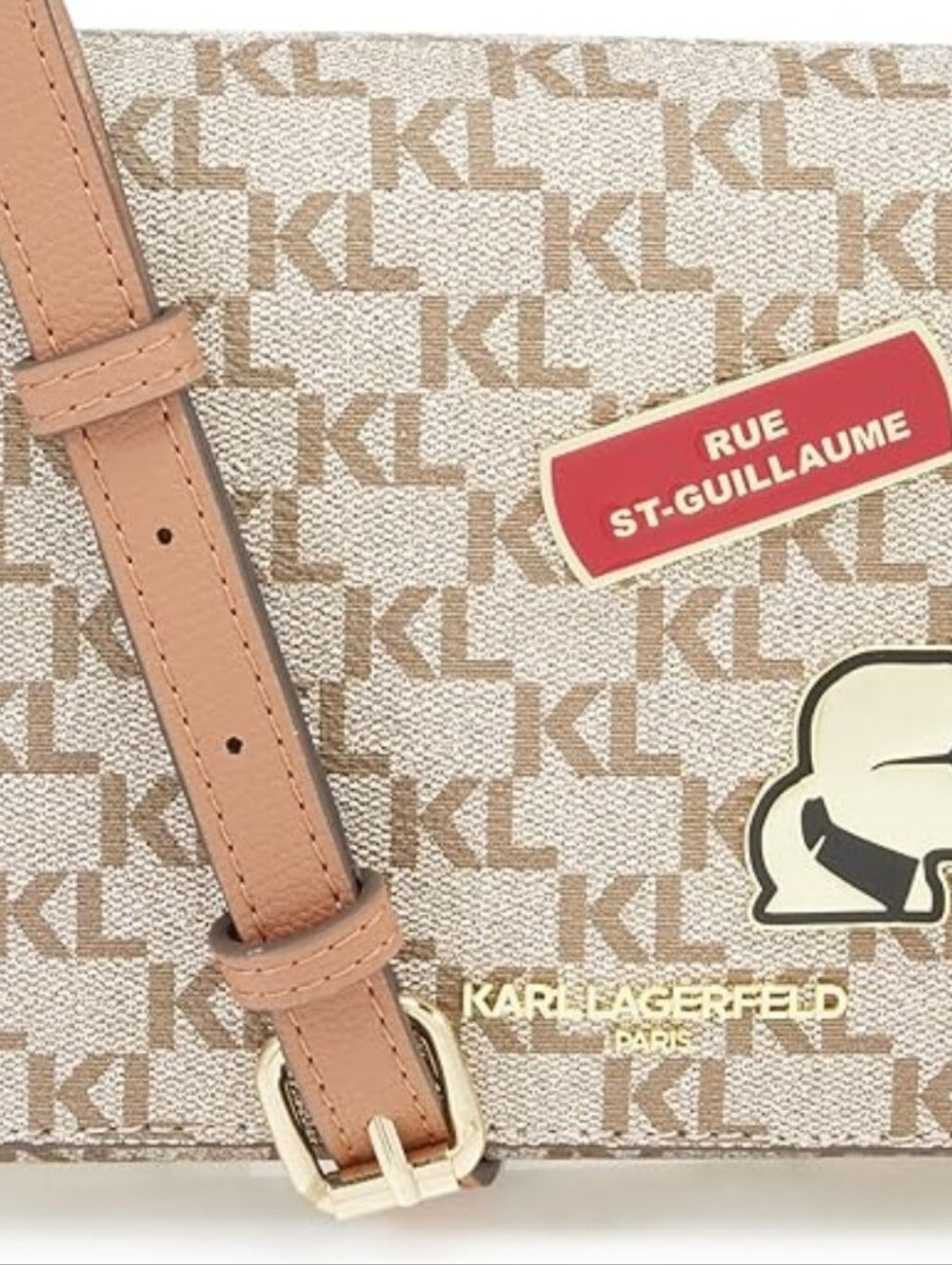 Karl Lagerfeld NIP Connie Monogram Crossbody Bag No Callouts 7.5in X 4in X 2in - Picture 5 of 7